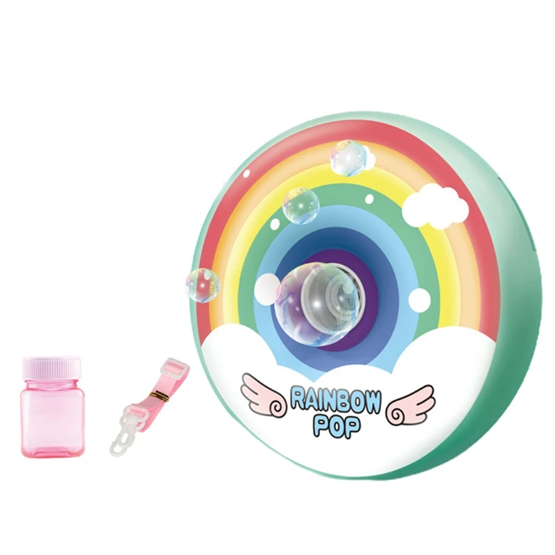 

Electric Bubble Machine Rainbow Automatic Bubble Blower with Music Light Outdoor Game Kids Children Toys Gifts DXAD