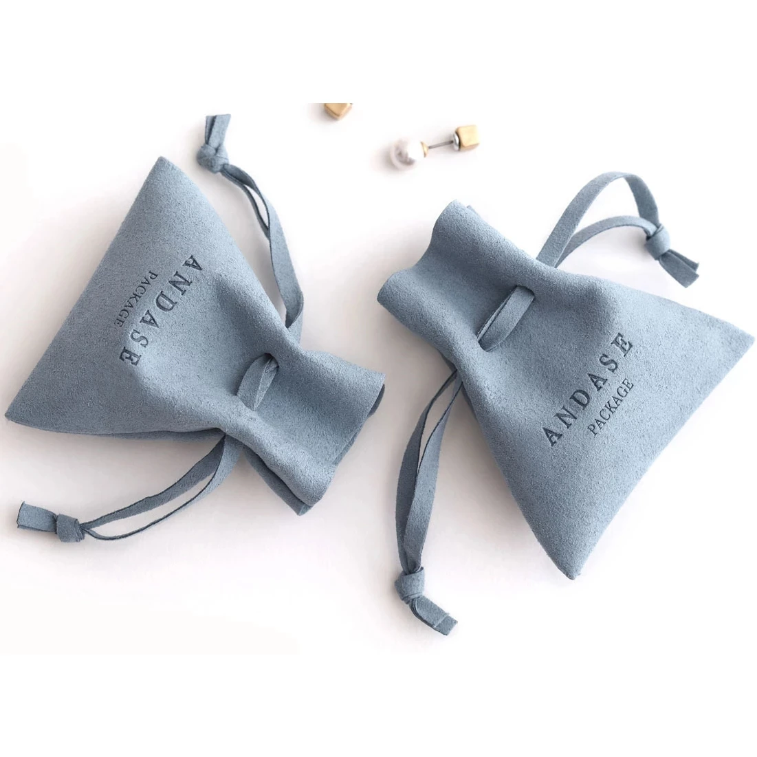 100pc 200pcs 7x8cm Customized With Own Logo Microfiber Pouch Jewelries Packaging Bag Debossed Personalized Organizer - купить по