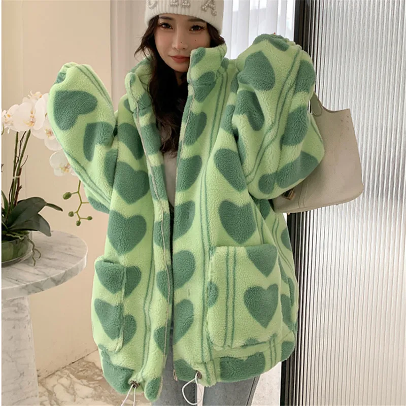 

Женское кашемировое меховое пальто, теплое короткое кашемировое пальто с воротником-стойкой и длинным рукавом, верхняя одежда из искусстве...