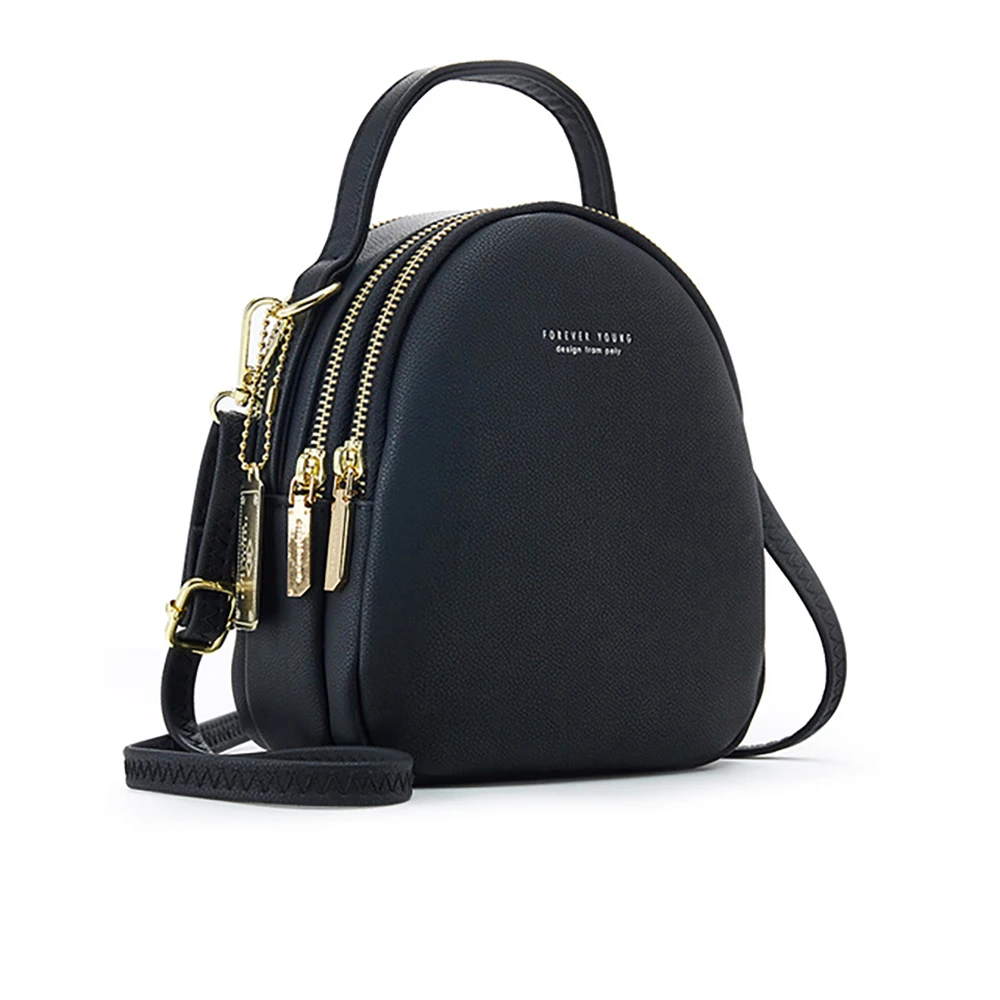 

Big Capacity 3 Layer Women Backpack Fashion Small Backpack Ladies Shoulder Crossbody Bag Soft Leather Female Mini Bolsa