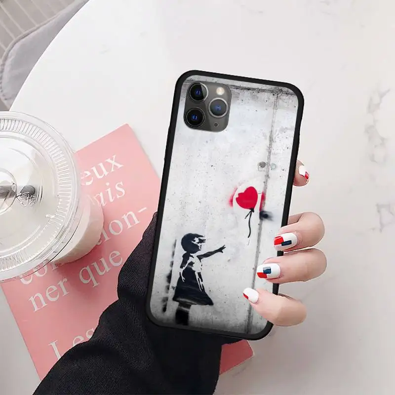 

Street Art Banksy Graffit Phone Case for iPhone 11 12 mini pro XS MAX 8 7 6 6S Plus X 5S SE 2020 XR