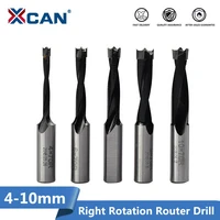 xcan 1pc 4mm 10mm right rotation wood router drill bit row drilling for wood 2flute carbide wood forstner drill bits