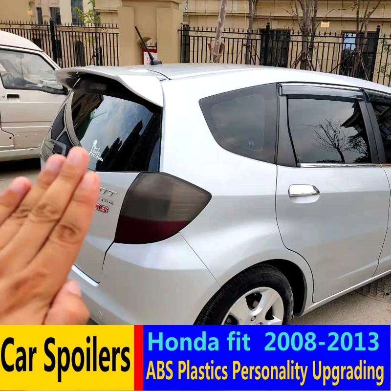 Для Honda Fit спойлер 2008-2013 высокого качества ABS Материал заднее крыло автомобиля