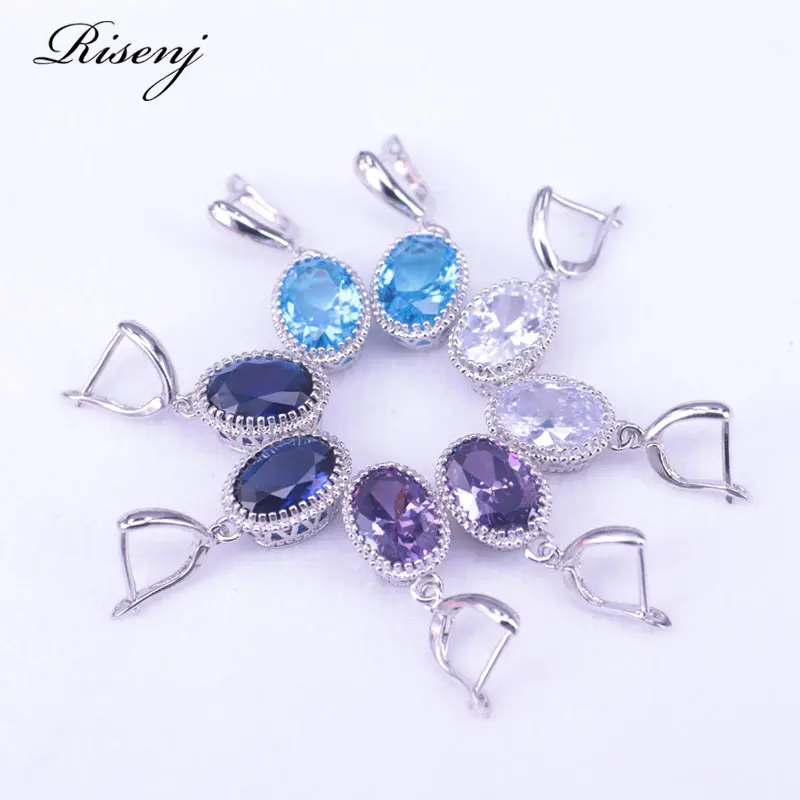 Ювелирные изделия из Дубаи серьги в винтажном стиле с кристаллами и кубическим