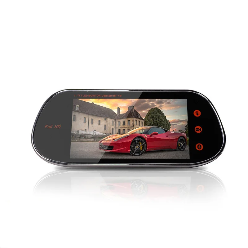 

7 Inch Rear View Mirror Monitor MP5 Support USB SD BT FM Transmission Starlight Night Vision Rear View Camera