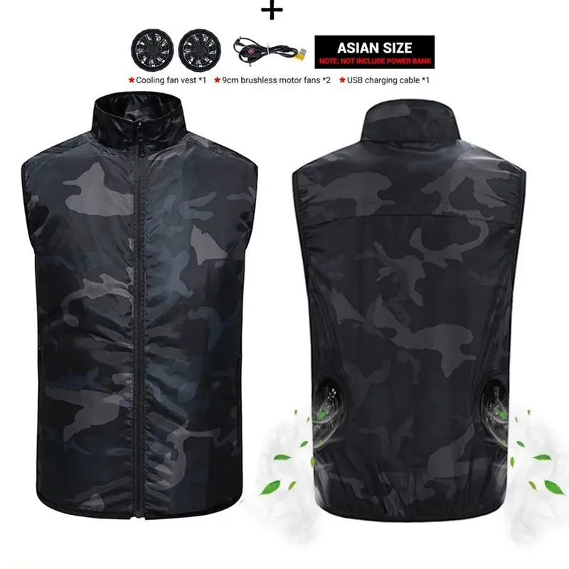 

Aiwetin Summer Cooling Fan Vest USB Smart Charging Clothing Men Women Outdoors Sunscreen Skin Jacket Breathable Cool suit