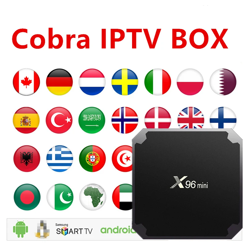 Кобра android ТВ коробка арабский Европа ex yu немецкий голландский Смарт ip только без