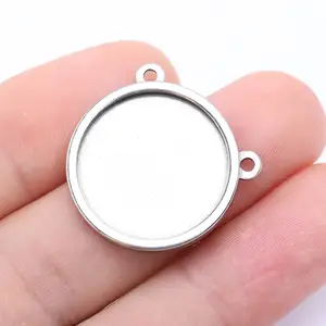 10 подходит для ПК 16 мм 18 мм 20 мм подвеска кабошон настройки Нержавеющая Сталь пустая Камея База лотки Diy Necklae Bezels для изготовления ювелирных изделий