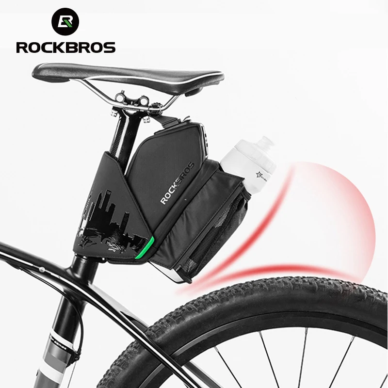 Велосумка ROCKBROS водонепроницаемая сумка на седло с карманом для бутылки водой