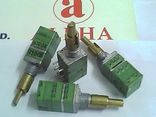 2 шт./лот Taiwan ALPHA Alfa RD912DSF-20 precision потенциометр двойной вал 100K ремневой