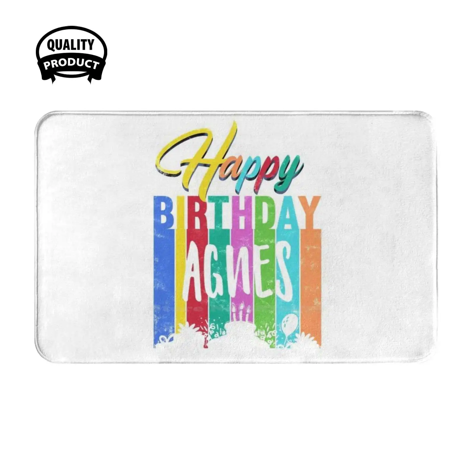 Напольный мягкий коврик для дома с именем на день рождения