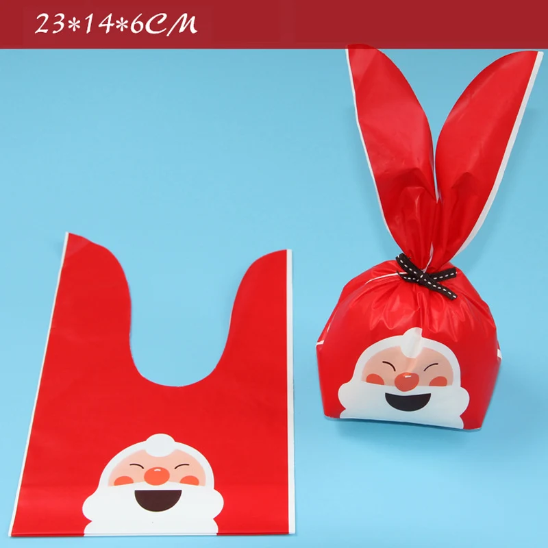 Red Santa Claus 1 20 шт./лот, рождественские подарочные пакеты для конфет Санта Клауса, новогодние украшения для рождественской вечеринки, детские подарочные пакеты для печенья, конфет - Цвет: Red Santa Claus 1