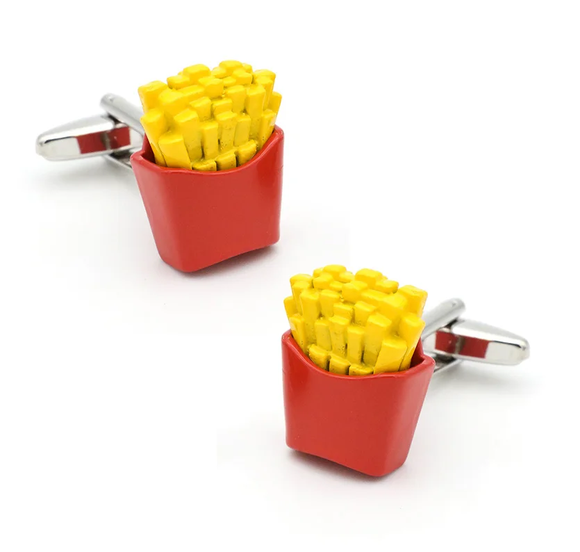 Мужские запонки в виде гамбургеров качества латунь Материал желтый Цвет новых