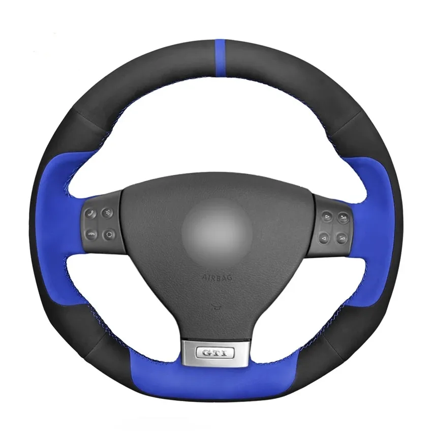 

Ручная работа под заказ, черная, синяя замшевая искусственная кожа для Volkswagen Golf 5 Mk5 GTI VW Golf 5 R32 Passat R GT 2005
