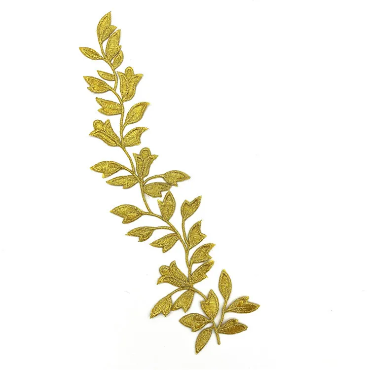 24 см * 6 5 7 цветов Лидер продаж аппликация в виде листьев одежда вышивка нашивка