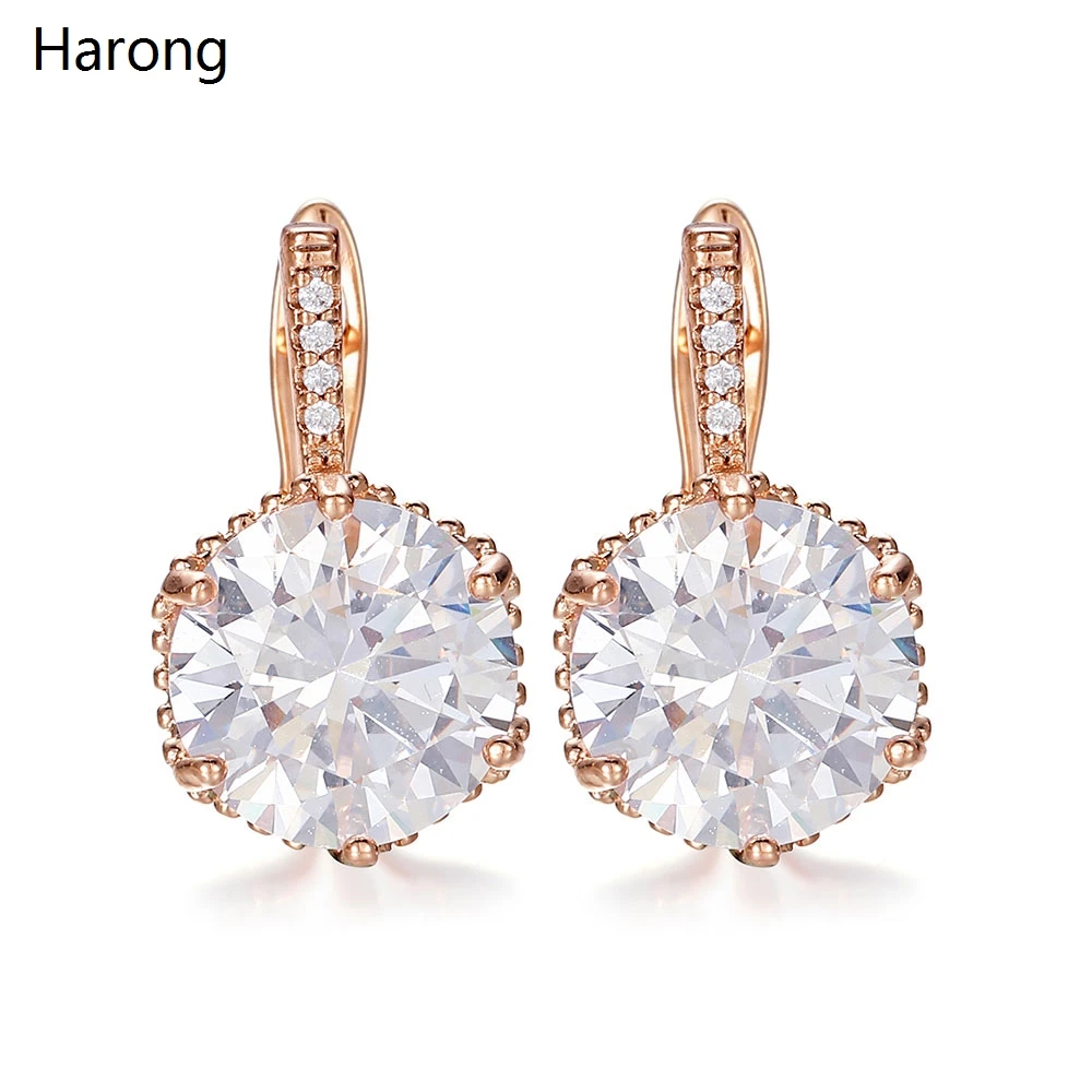 

AAA Natural Crystal Cubic Zirconia Earrings Luxury Copper Female Wedding Party Birthday Anniversary Gift Jewelry Earrings