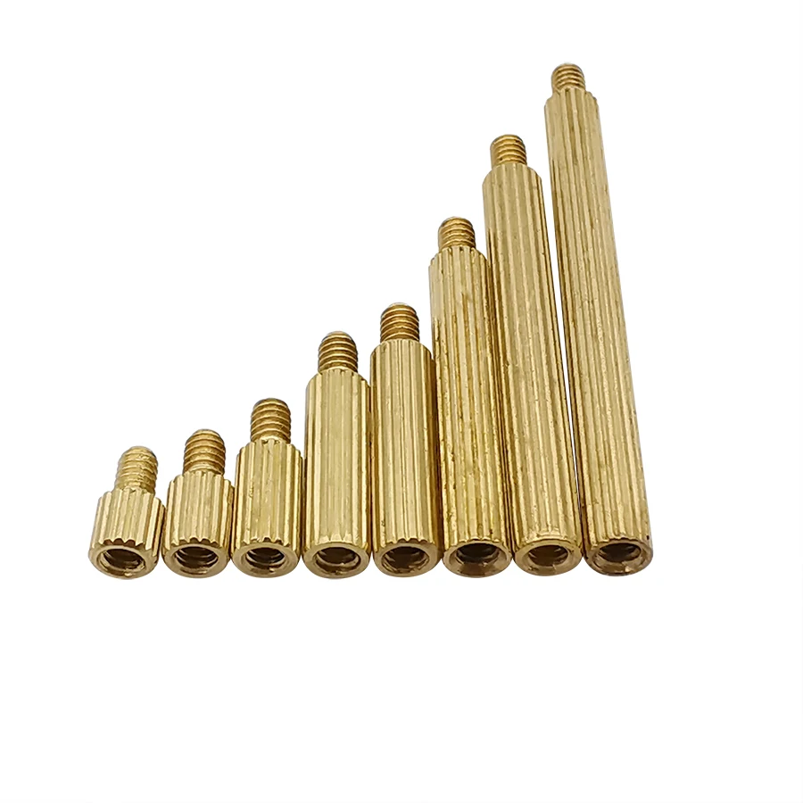 

50Pcs/lot M2 Round Male Female Thread Brass Round Standoff Spacer Screw PCB Pillar 3mm-30mm
