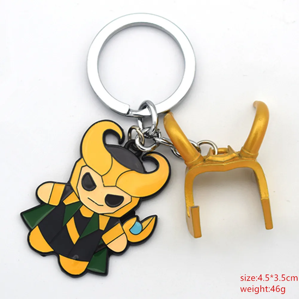 

HBSWUI Superhero Loki Helmet Keychain High Quality Classic TV Movie Metal Fashion Jewelry Cosplay Woman/Boy Gift