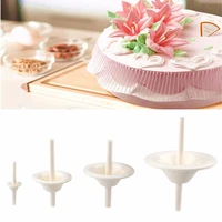 4pcsset lily shape cupcake stand icing cream cake flower needle nail baking tools cake decorating tool