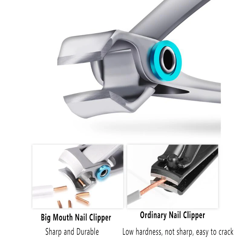 Stainless Steel Nail Clipper Cutter Dead Skin Removal Cutter Nail Cuticle Toenail Trimmer Scissor Nails Pedicure Manicure Tools