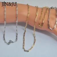 jinju punk link chain necklace set for women charms birthday gift stainless steel gold color hot selling fine jewelry