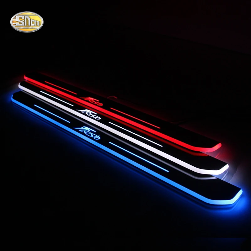 Светодиодная подвижная педаль SNCN для Ford Fiesta 2013 ~ 2020 акриловая светодиодная
