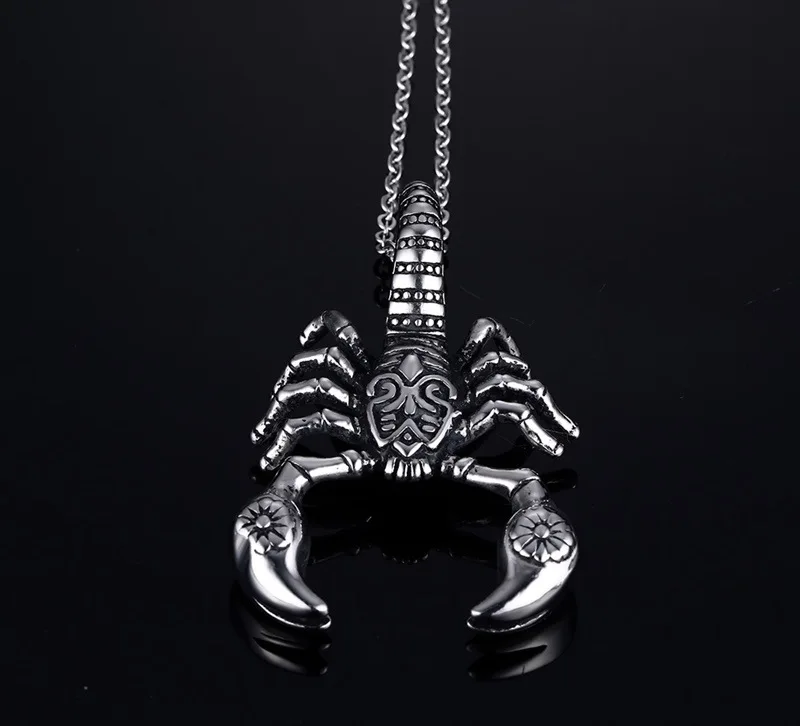 

FXM CHP11 stainless steel necklace hot sell popular single women 54mm Punk Scorpion shape USA lover gift women jewelry