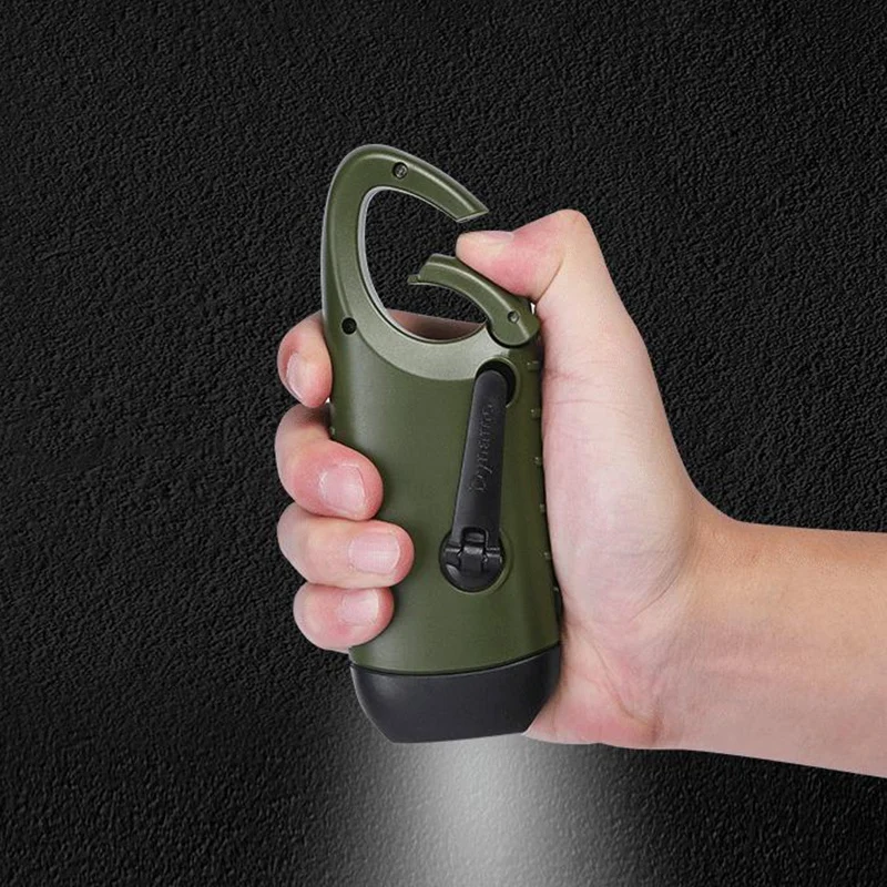 LED Flashlight Hand Crank Dynamo Torch Lantern USB Charging Solar Power Tent Light For Outdoor Camping | Освещение