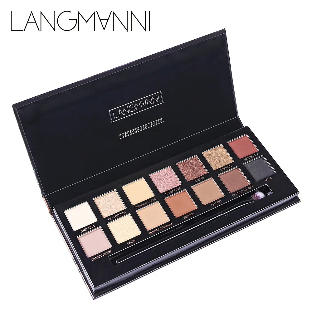 Палитра матовых теней для век 14 цветов тени с тигровым блеском долговечный