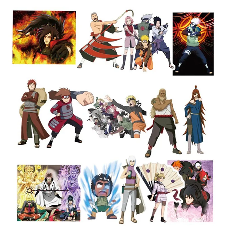 

100Pcs/set Japan Anime Sticker For Laptop Luggage Car Skateboard Guitar Fridge Decal Toy For Kid