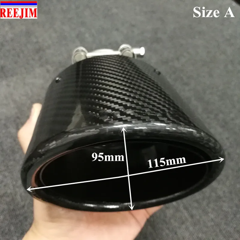 Овальный Наклонный Akrapovic выхлопной наконечник из углеродного волокна выхлопной наконечник punta de escape ponta de escape автомобильный Стайлинг