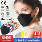 10-200 шт. Детская mascarillas negras ffp2 маска 4 слоя безопасный фильтр kn95 mascherine ffp2 маска kn95 ce многоразовая маска для рта