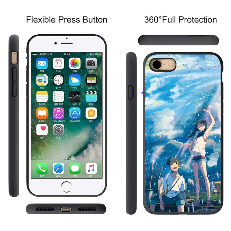 Phone Case For Huawei P Smart Honor 7A Y6 Y7 Y9 Prime2018 Weathering with you Silicone TPU drop resistance Cover Fundas Coque | Мобильные