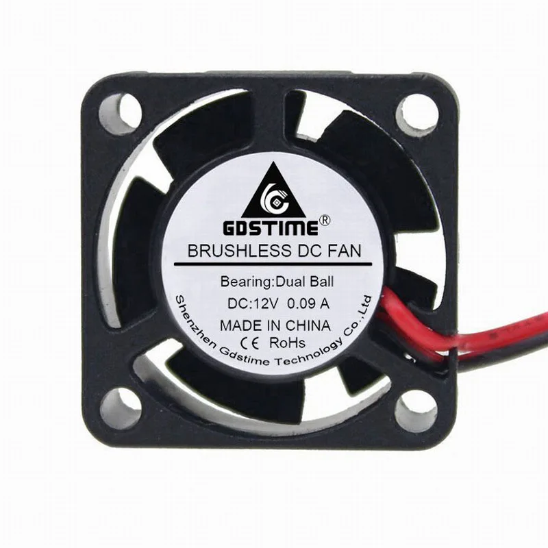 1 шт. Gdstime DC 12 В 25x25x10 мм 2 см 2510B 2Pin шарикоподшипник мини Бесщеточный вентилятор