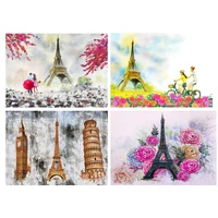 5d diy diamond painting full round drill eiffel tower rhinestone embroidery arts craft for home wall decoration gift