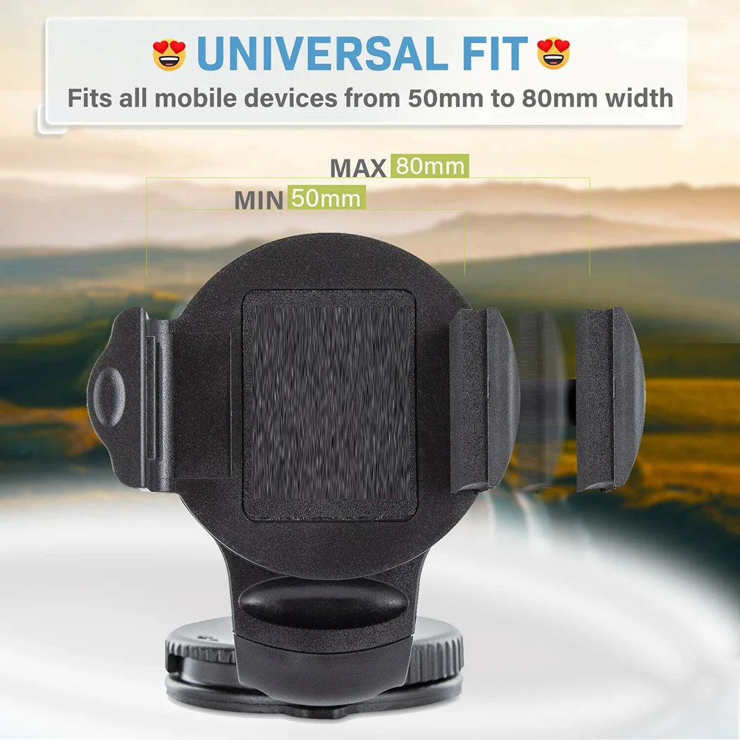 

​360°Rotation Bracket Suction Mount Windscreen Black Holder Mobile Phone