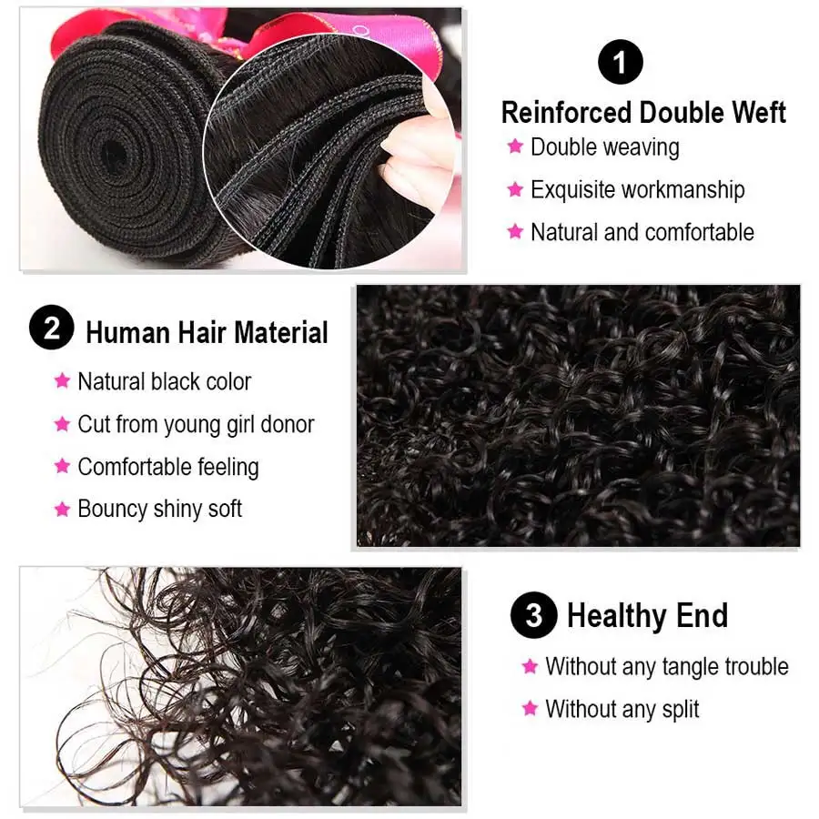 Волосы Master Curly пряди, с закрытием, перуанские волосы Remy, кружевная застежка с пряди для наращивания, человеческие волосы, 3 пряди с закрытием