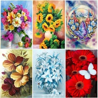 5d diy diamond painting flower mosaic diamond embroidery full round drill rhinestone wall art pictures home decor