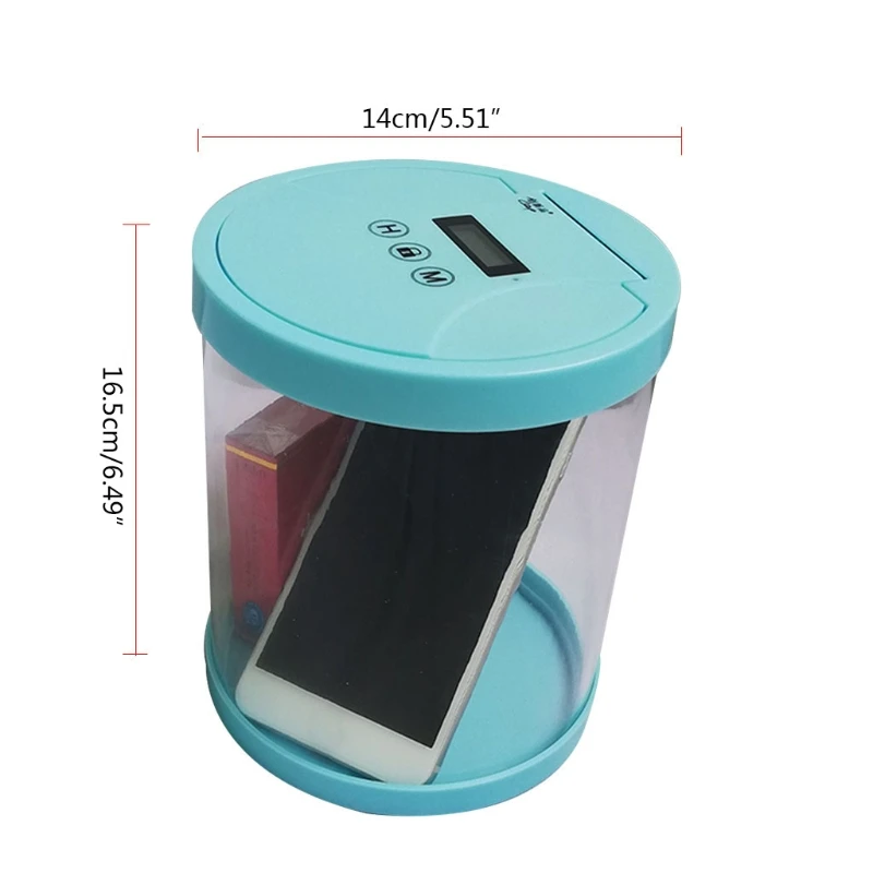

B2RA Multi-Function Transparent Time Locking Container to Limit Sweet Food Smoking Playing Games 7.09 Inside Height