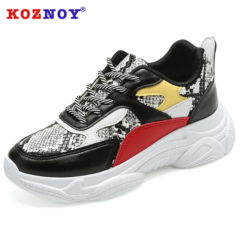 Fujin/Лидер продаж Женские кроссовки со змеиным принтом Дизайнерская