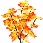 Светодиодные светильники в виде кленовых ветвей, питание от батарейки AA, декоративное освещение для вазы, Рождества, Дня благодарения, спальни, гостиной