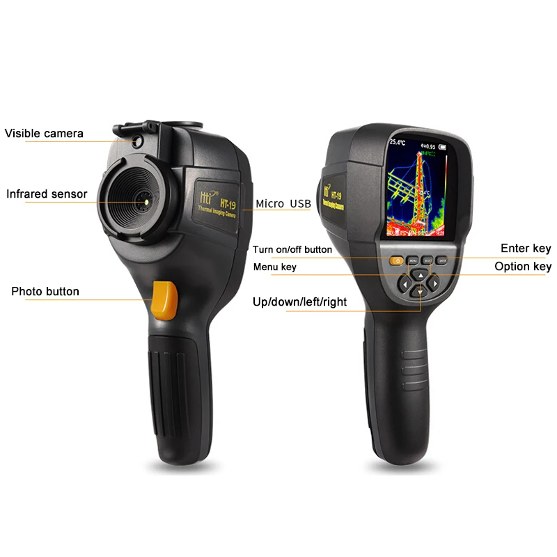 Лидер продаж 2021 HT 19 портативный тепловизор детектор камера инфракрасная