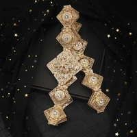 moroccan fashion gold chain belts for women arabic luxury wedding dress belts with rhinestones popular kaftan belts