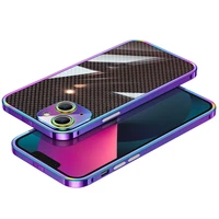 3in1 genuine carbon fiber sticker back case for iphone 13 pro max 12 alloy metal camera protection stainless steel bumper cover