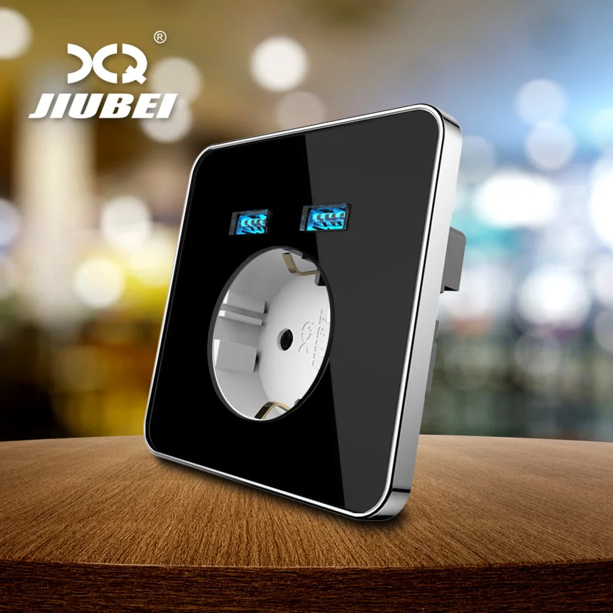 

Настенная розетка JIUBEI стандарта ЕС, электрическая розетка 2 А, домашнее зарядное устройство с usb-разъемом, розетка питания с usb-разъемом