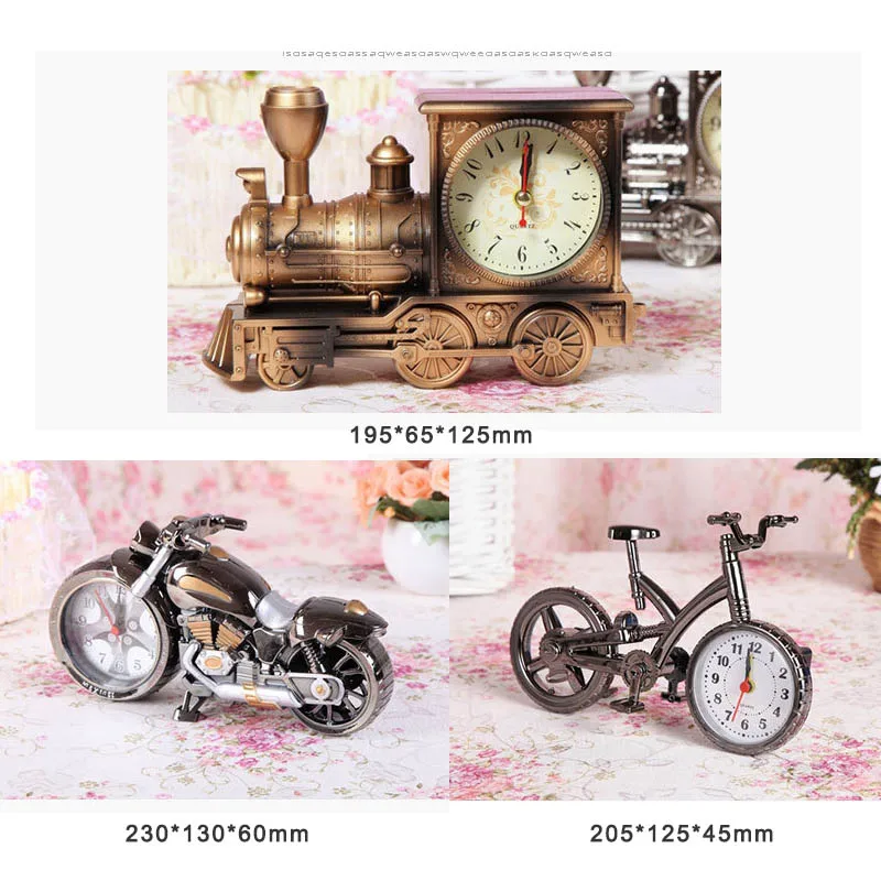 Настольные часы в стиле ретро Креативные украшения форме мотоцикла и автомобиля