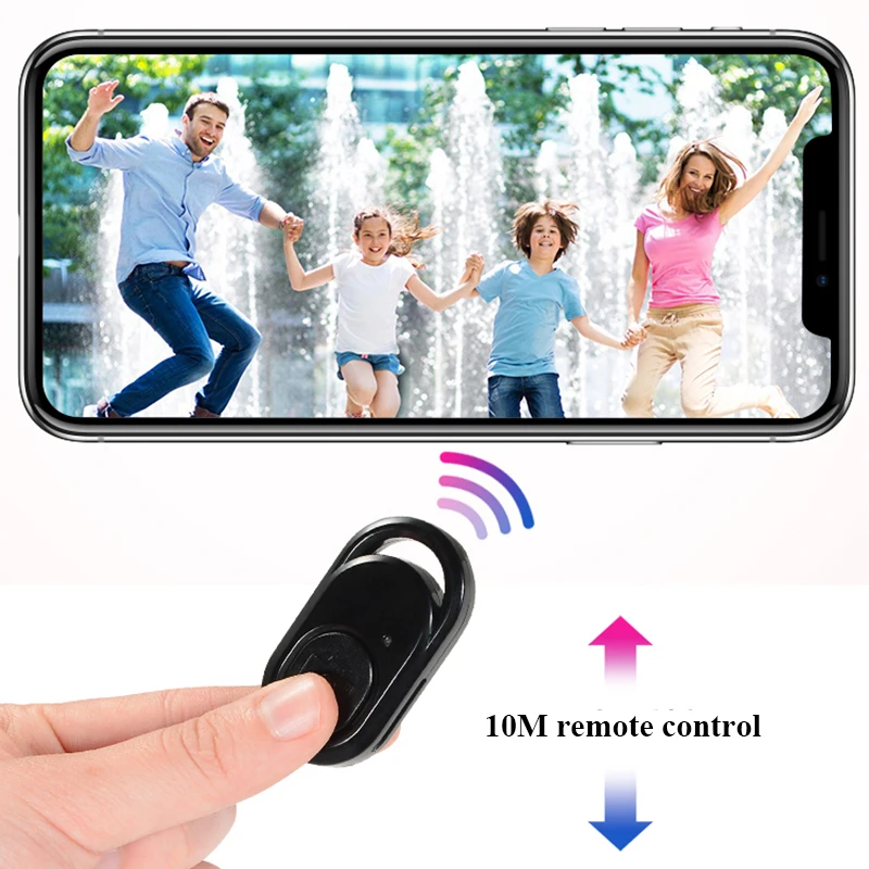 Черная Беспроводная Bluetooth палка с автоспуском для селфи затвором спуск