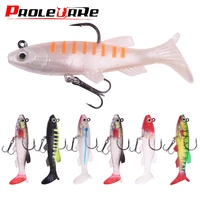 1pcs soft silicone jig head fishing lures 7 8cm 11 5g artificial rubber bait wobblers tail swimbait for bass pike fishing tackle