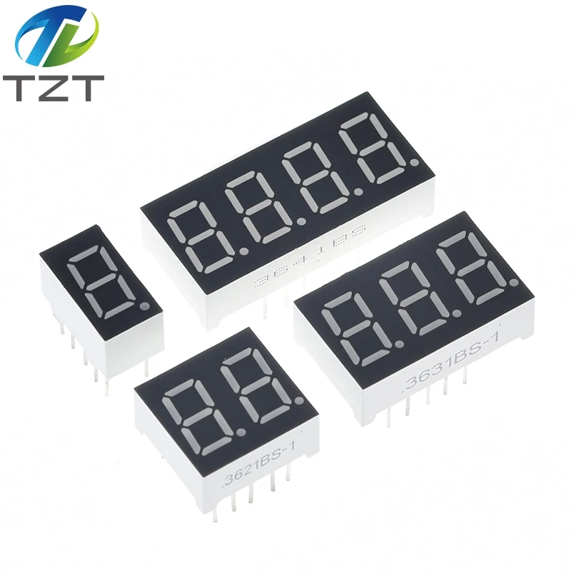 10 шт. 7-сегментный светодиодный дисплей 0 36 дюйма 1 бит/2 бит/3 Бит/4 бит циферблатная