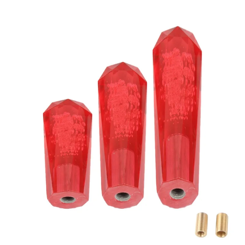 

10 15 20cm Car Red Color Transparent Stitching Multicolor Gear Shift Knob Crystal Bubble Gear Shift Knob Colorful Shifter Lever